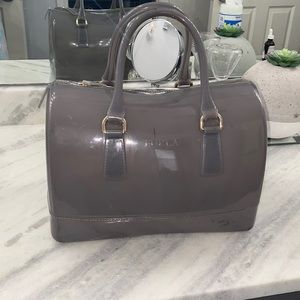 Grey Furla Plastic Handbag
